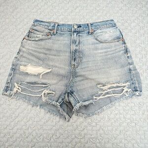 NWT American Eagle Distressed Denim Women Shorts Boyfriend cut Highest Rise 14